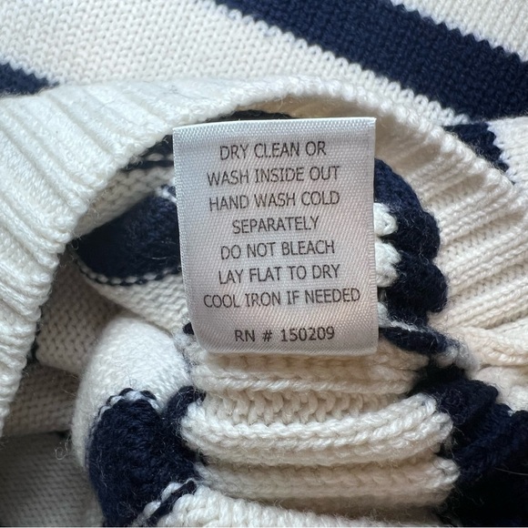 La Ligne Women's Crew Neck Sweater - Black and Cream Stripes Size Small - Picture 12 of 12
